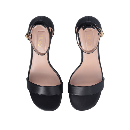 Sandali Donna con tacco logato Nero