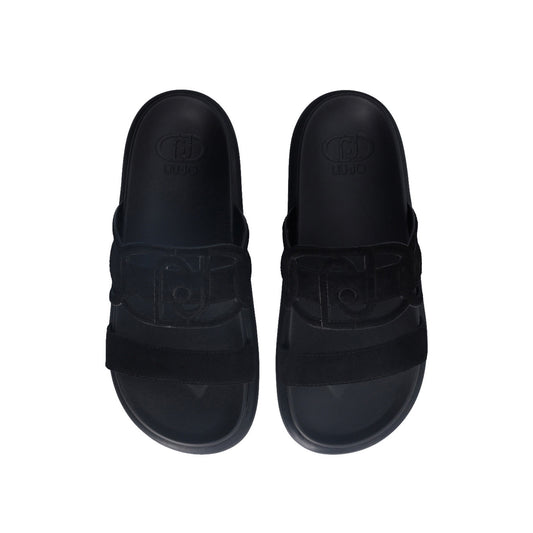 Ciabatte Donna Nere con fascette in suede