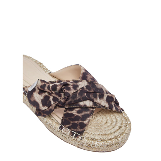 Ciabatte in corda con stampa animalier