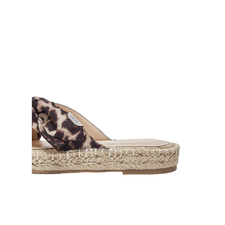 Ciabatte in corda con stampa animalier