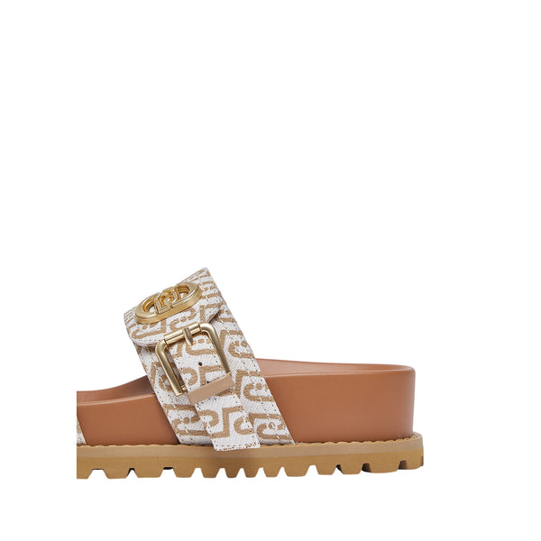 Sandali da donna con monogram in marrone