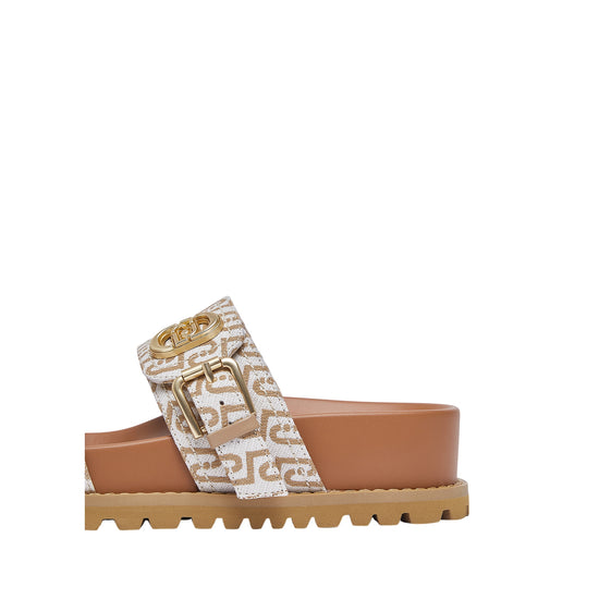 Sandali da donna con monogram in marrone