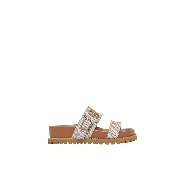 Sandali da donna con monogram in marrone