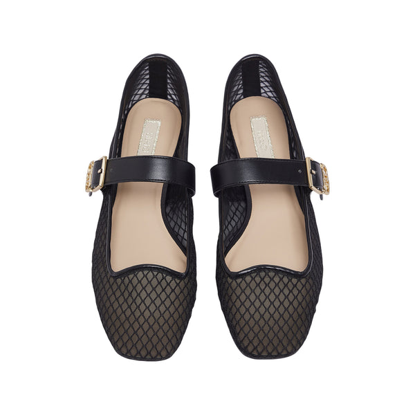 Ballerine Donna in rete Nero