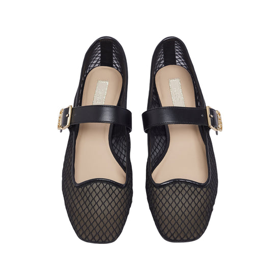 Ballerine Donna in rete Nero