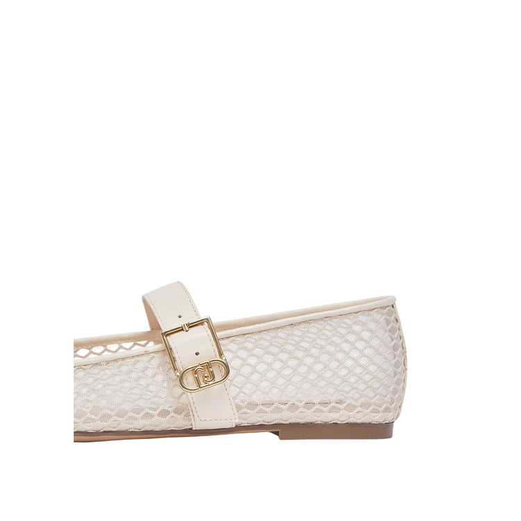 Ballerine Donna in rete Bianco dettaglio