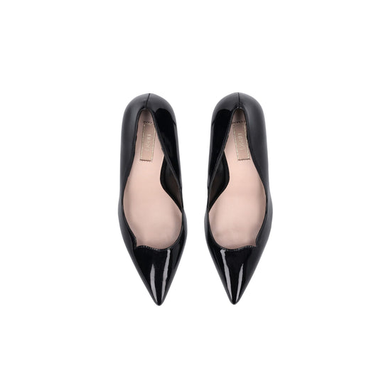 Décolleté Donna design lucido nero