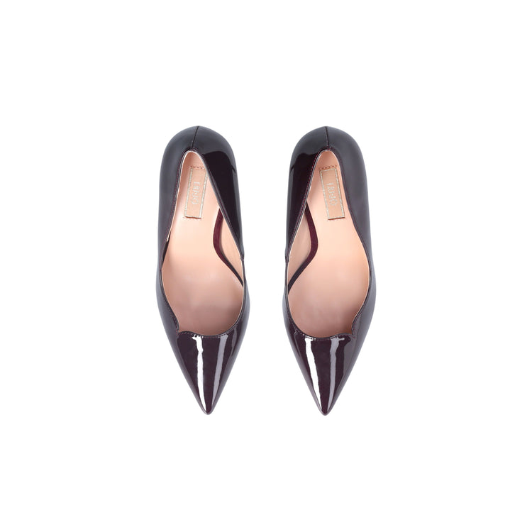 Décolleté Donna design lucido bordeaux