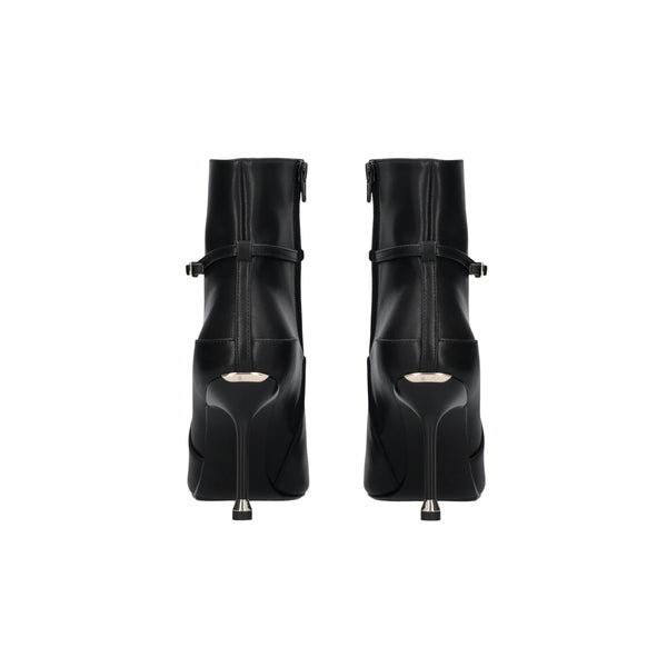 Stivaletti Donna con tacco a spillo Nero retro