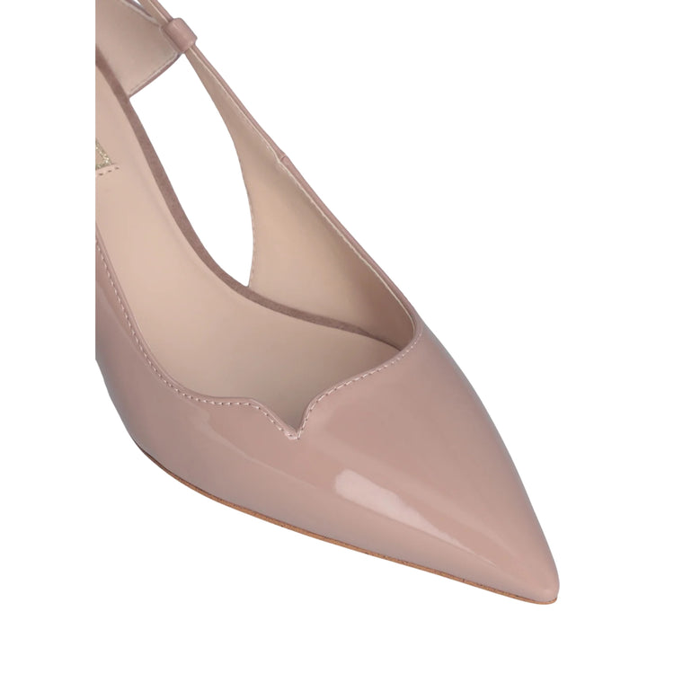 Décolleté Donna in vernice con cut-out Nude dettaglio punta