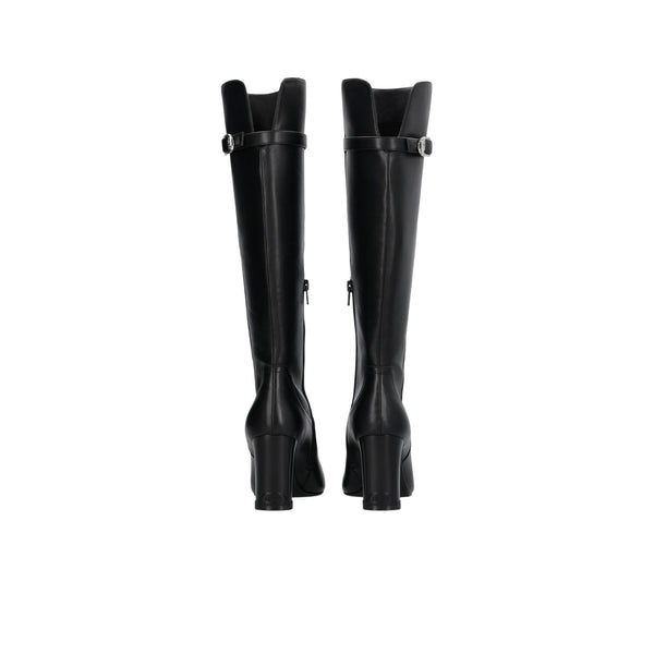 Stivali alti Donna con tacco largo Nero retro