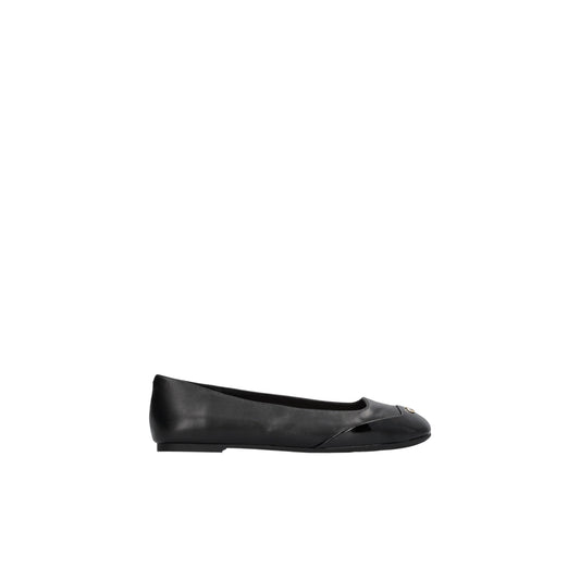 Ballerina Donna in misto pelle con logo frontale