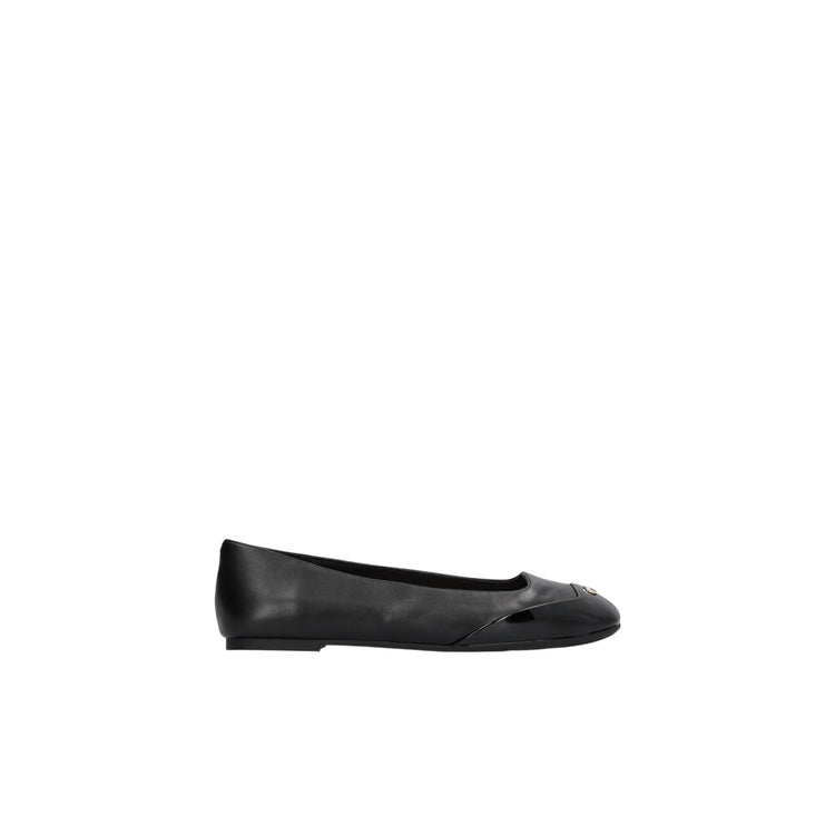 Ballerina Donna in misto pelle con logo frontale