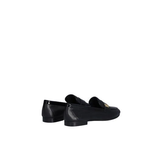 Mocassino Donna con tomaia in misto pelle e logo in metallo