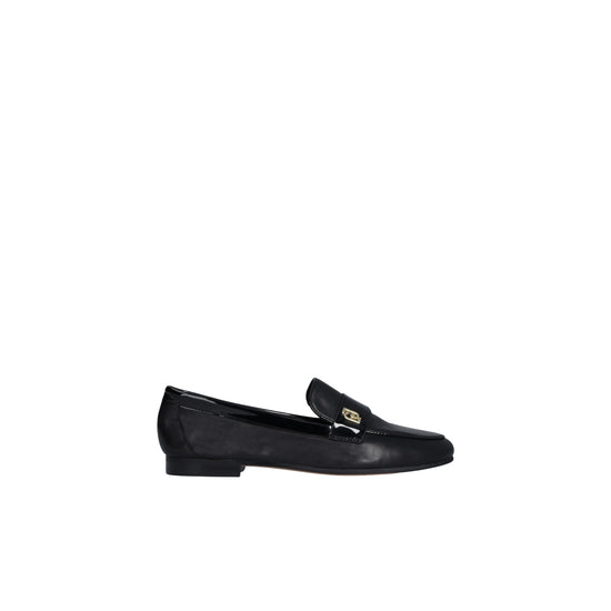 Mocassino Donna con tomaia in misto pelle e logo in metallo