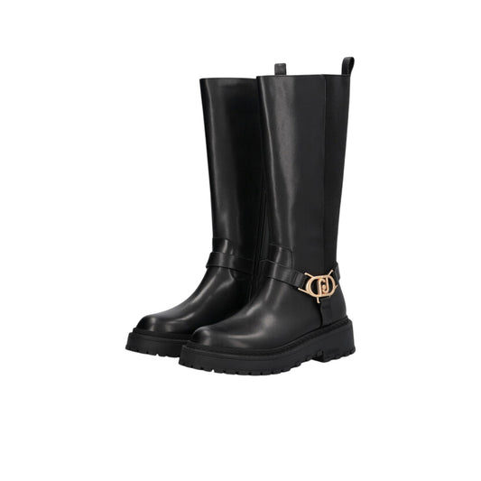 Stivali alti Donna in pelle nera