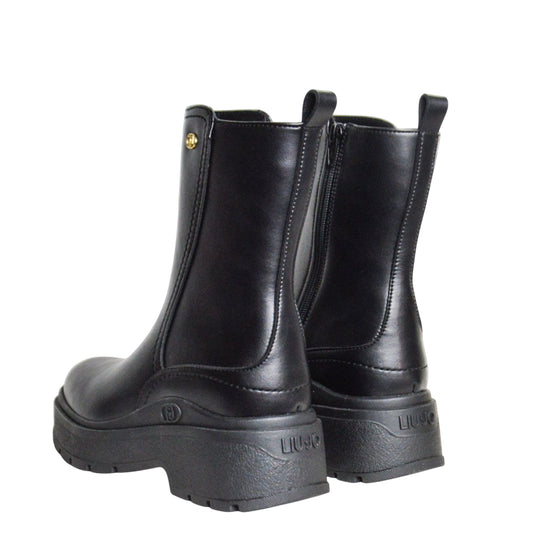 Stivaletti Donna con suola platform Nero retro