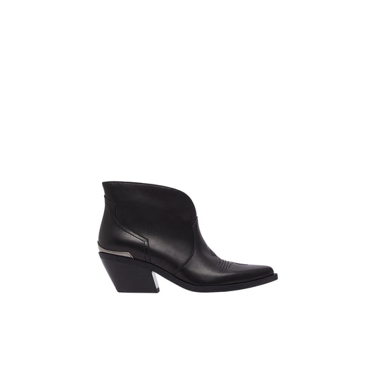 Stivaletti texani Donna in pelle nera