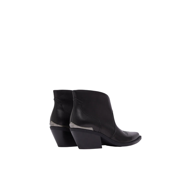 Stivaletti texani Donna in pelle nera