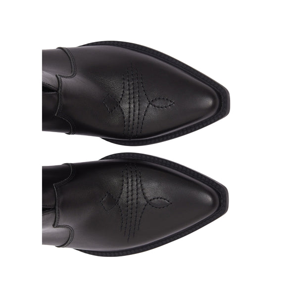 Stivaletti texani Donna in pelle nera