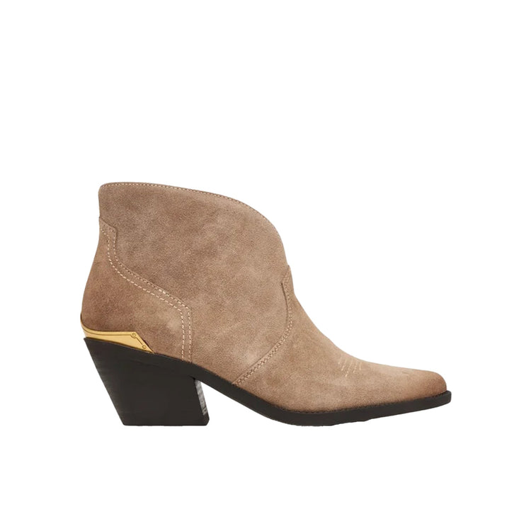 Stivaletti texani Donna in suede beige