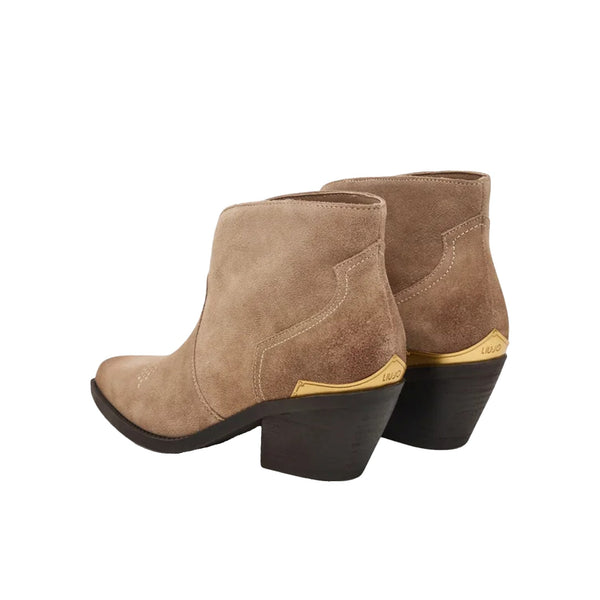 Stivaletti texani Donna in suede beige
