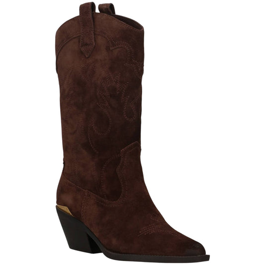 Stivale Donna modello texano Marrone, ricamato