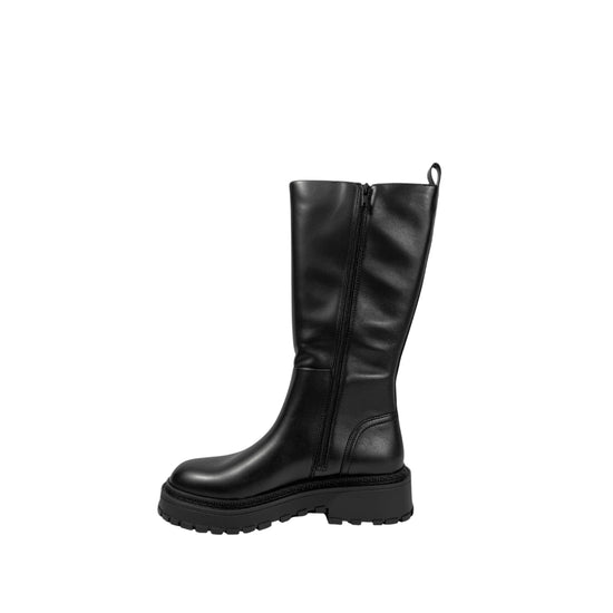 Stivale Donna alto con zip Nero