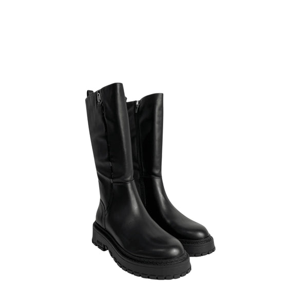 Stivale Donna alto con zip Nero