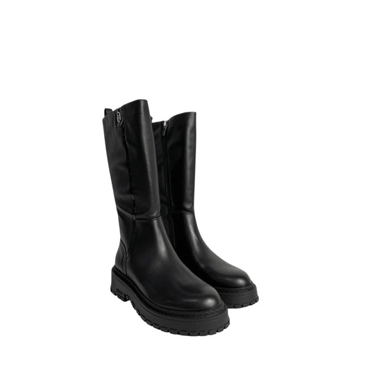 Stivale Donna alto con zip Nero