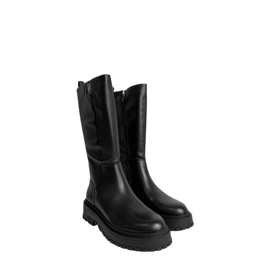 Stivale Donna alto con zip Nero