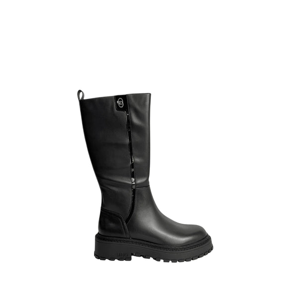 Stivale Donna alto con zip Nero