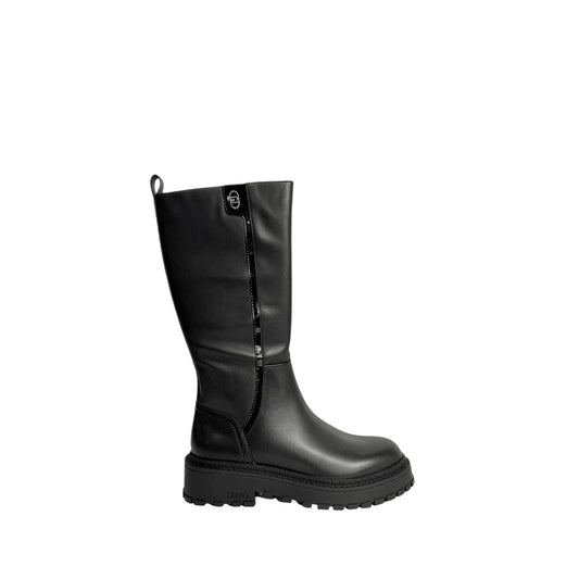 Stivale Donna alto con zip Nero