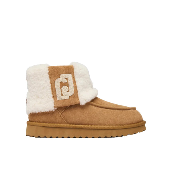 Stivale Donna scamosciato con pelliccia Marrone chiaro