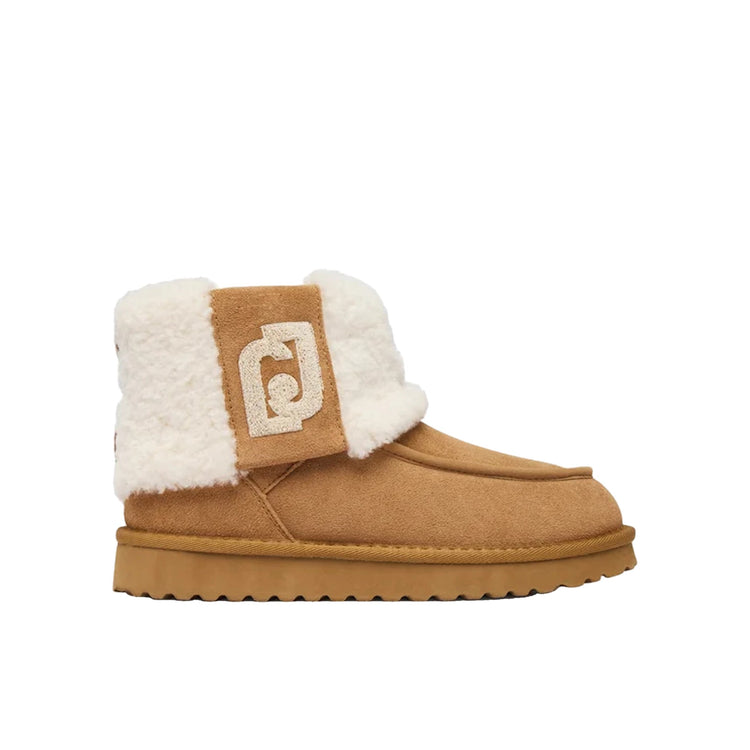 Stivale Donna scamosciato con pelliccia Marrone chiaro