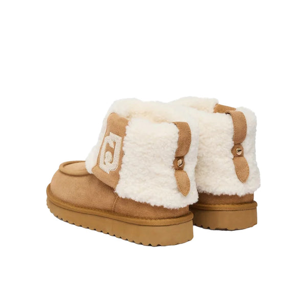 Stivale Donna scamosciato con pelliccia Marrone chiaro