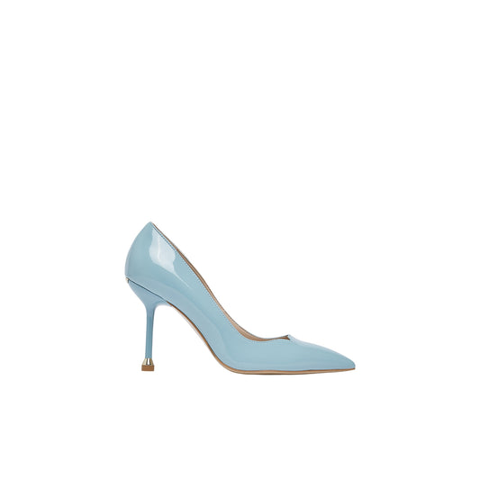 Décolleté Donna in vernice celeste