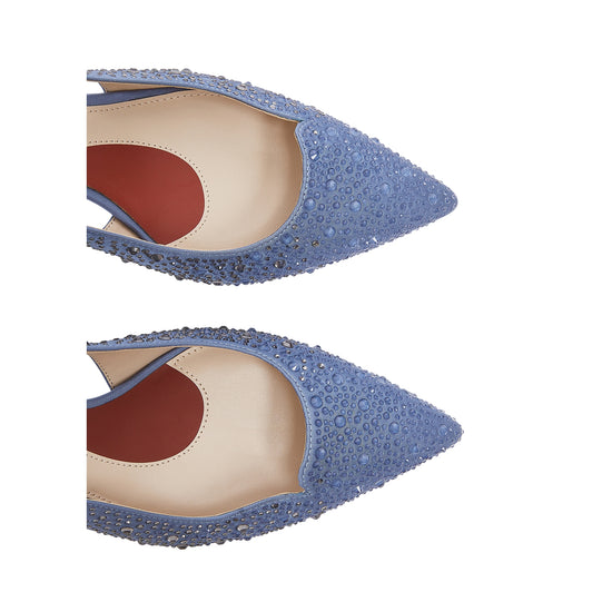 Slingback Donna con strass all over dettaglio punta