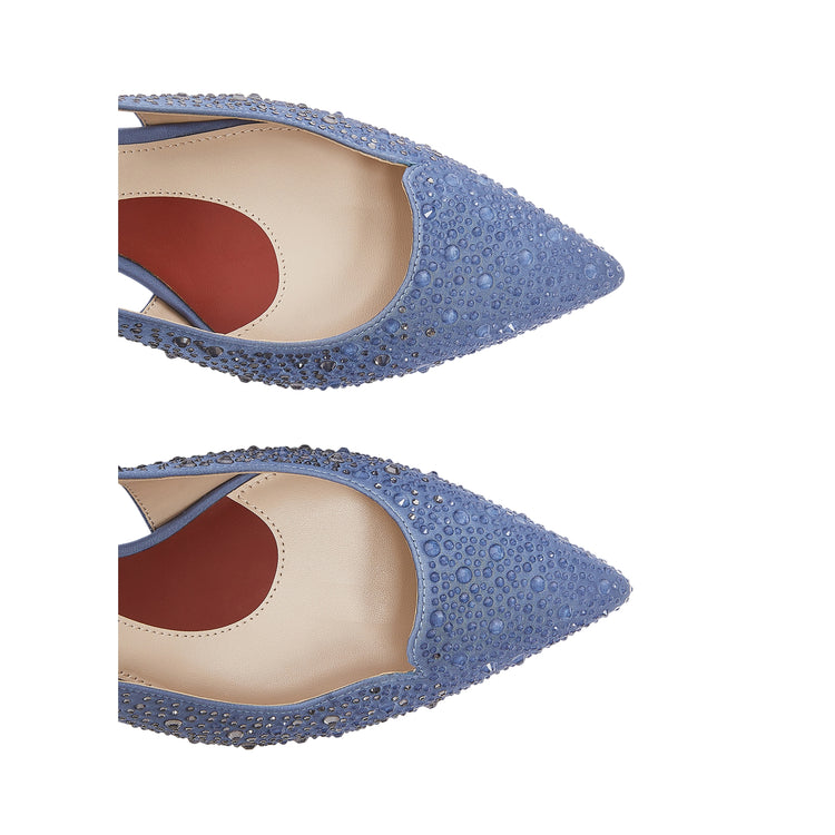 Slingback Donna con strass all over dettaglio punta