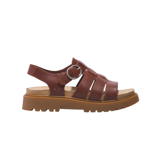 Sandalo Donna a ragnetto con tomaia in pelle e fibbia metallica