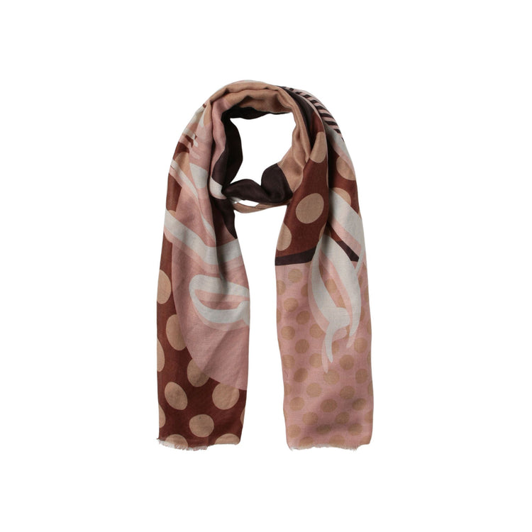 Pashmina Donna a pois con logo