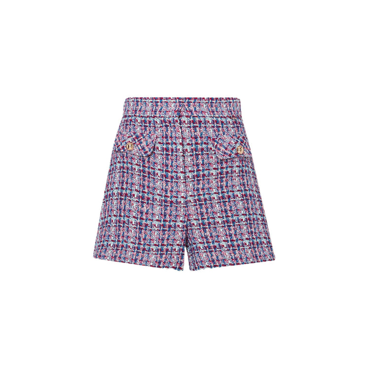 Shorts Donna in tweed a vita alta