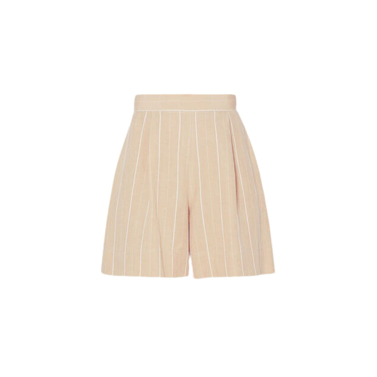 Women's linen blend shorts with pleats