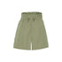 Shorts con vita alta stile sacchetto di carta con coulisse colore Verde