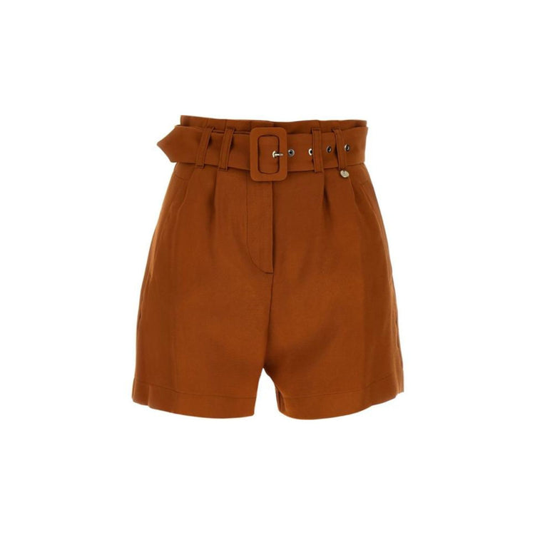 Women's shorts with maxi belt at the waist