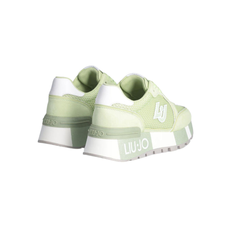 Retro Sneakers con platform glitterata colore Verde