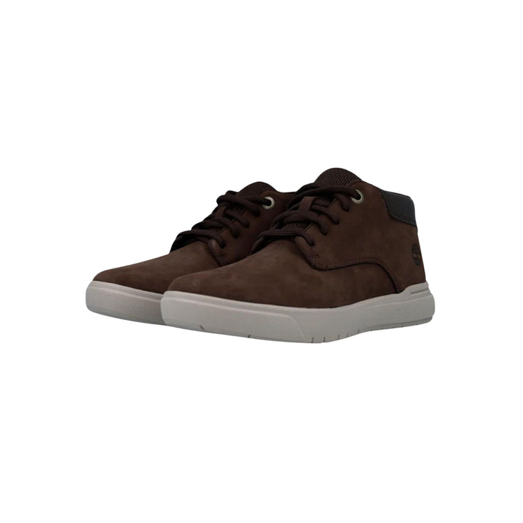 Junior leather sneakers with logo