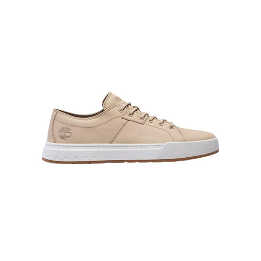 Sneakers in pelle con lacci colore Beige