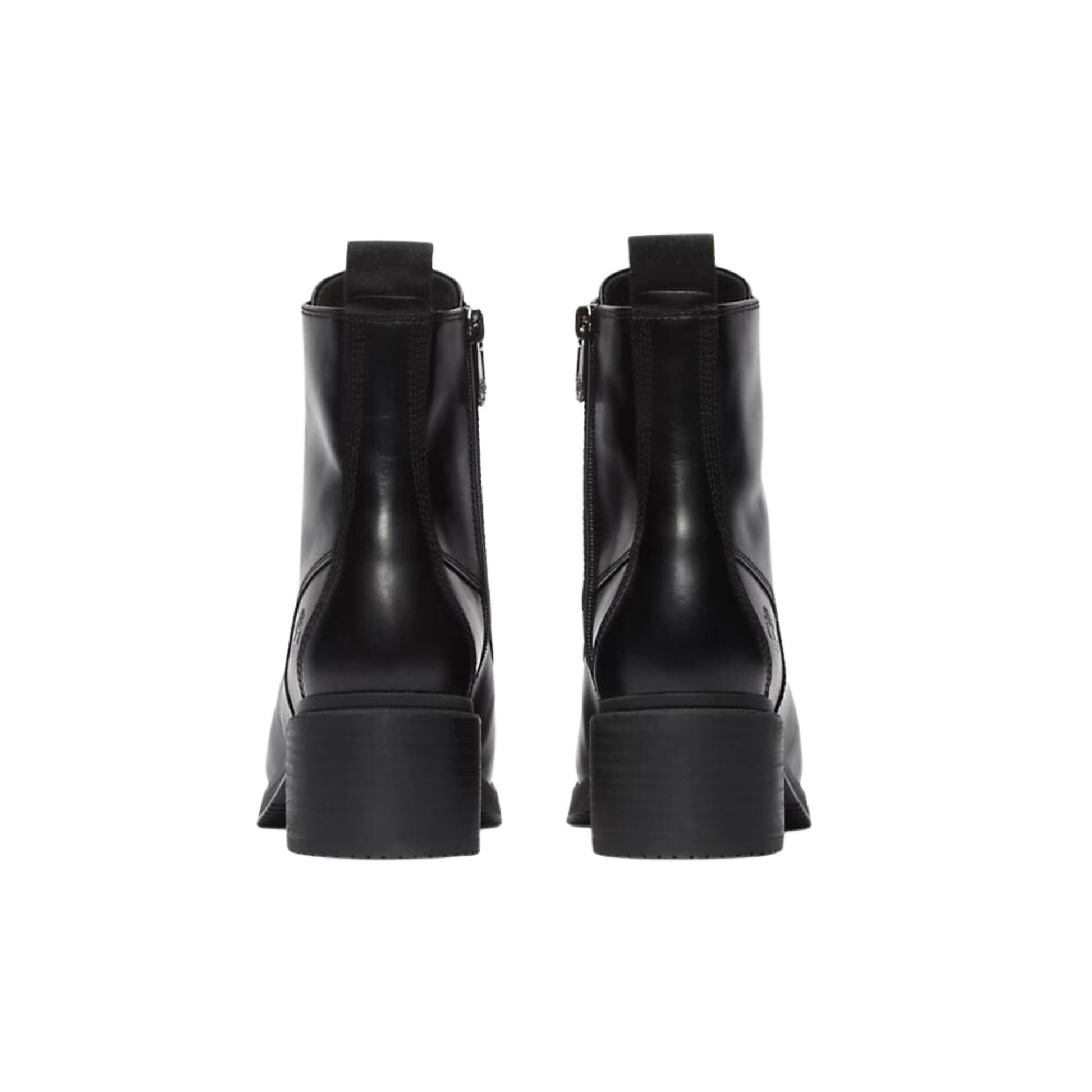 Stivaletto Donna in pelle con lacci e zip laterale