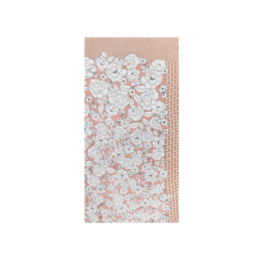 Stola in tessuto con fibre di bamboo e stampa a fiori colore Nude